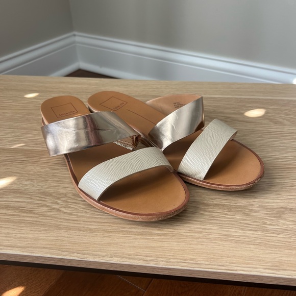 Dolce Vita Shoes - Dolce Vita Metallic and Cream Sandals